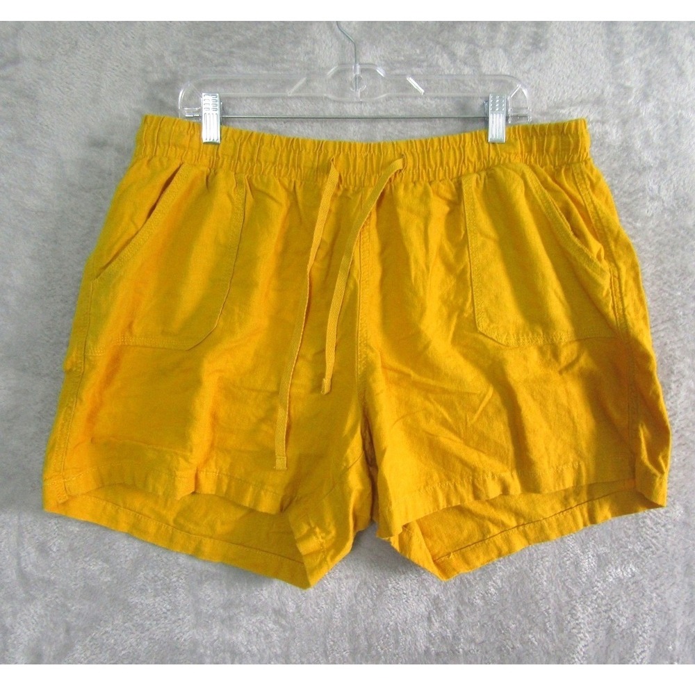 EST 1946 Yellow Drawstring Elastic Waist Pocketed Shorts 18W 20W‎